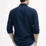 Back view of Men's Casual Shirt, alternate angle