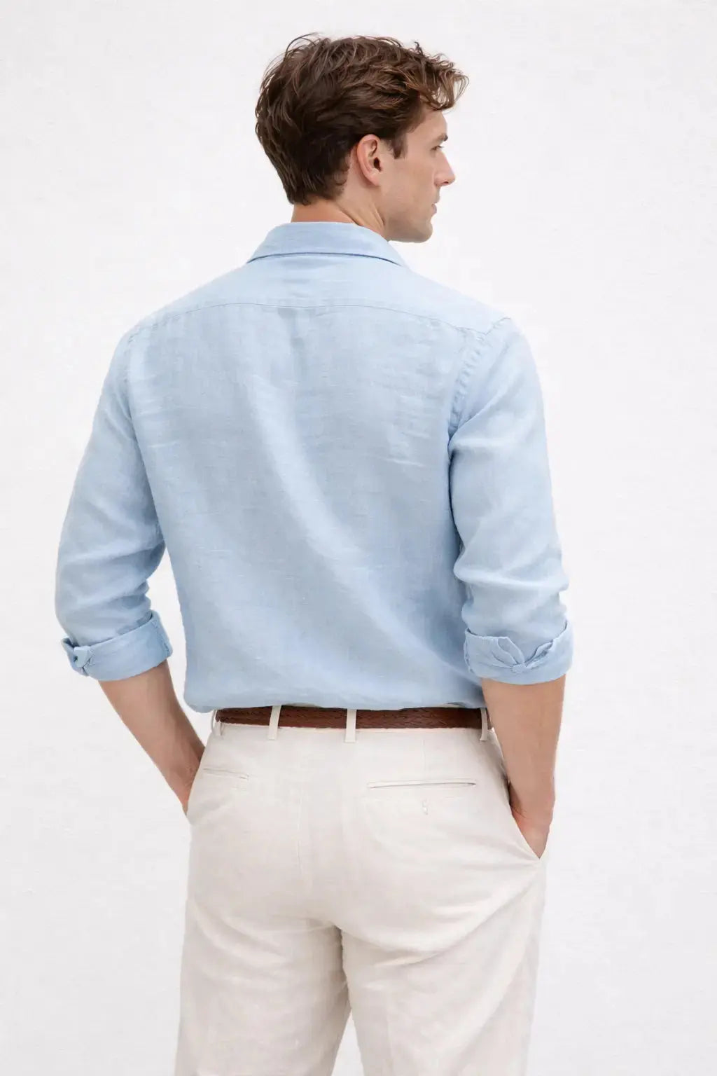 Back view of Men's Casual Shirt, alternate view