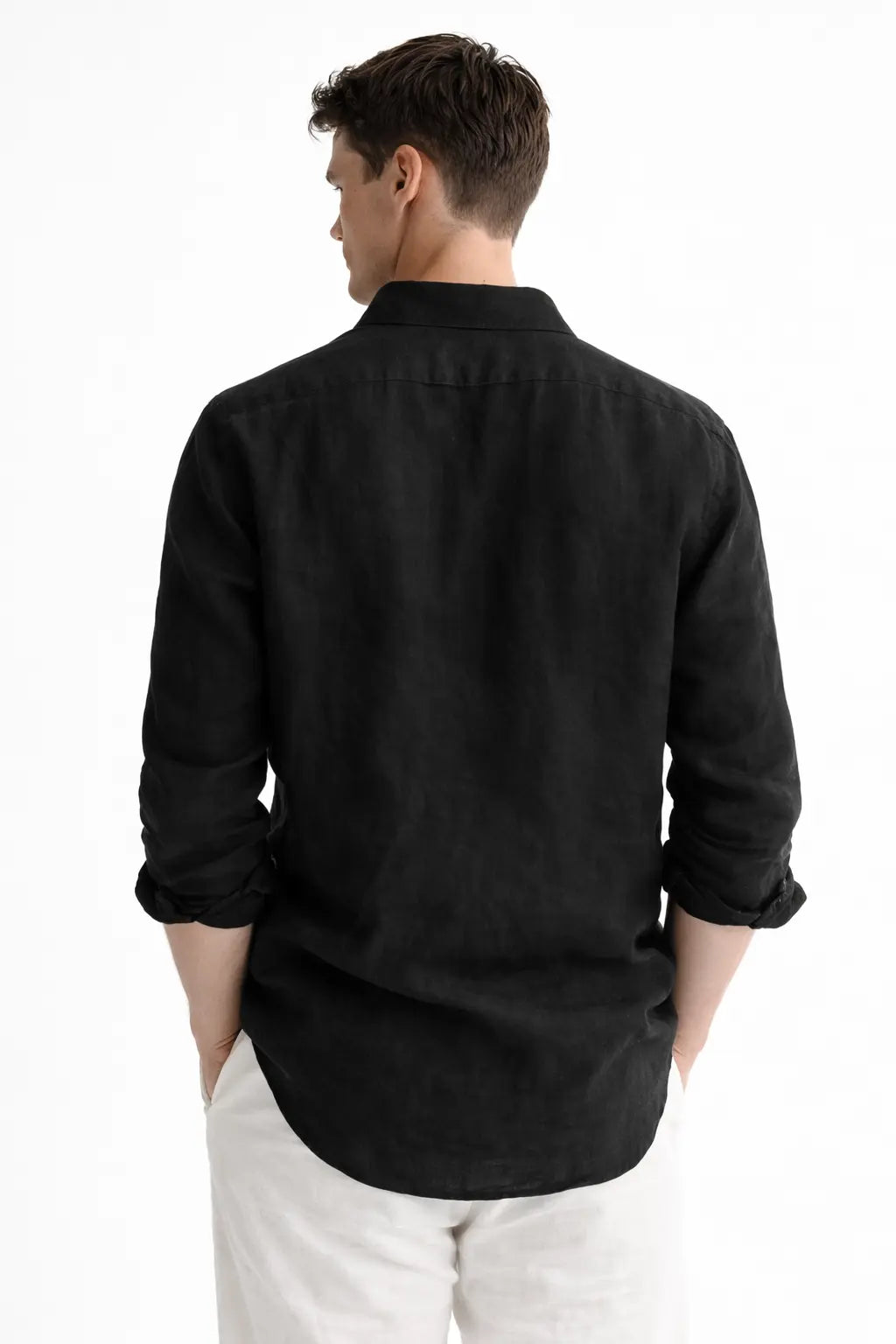 Back view of Men's Casual Shirt, close up