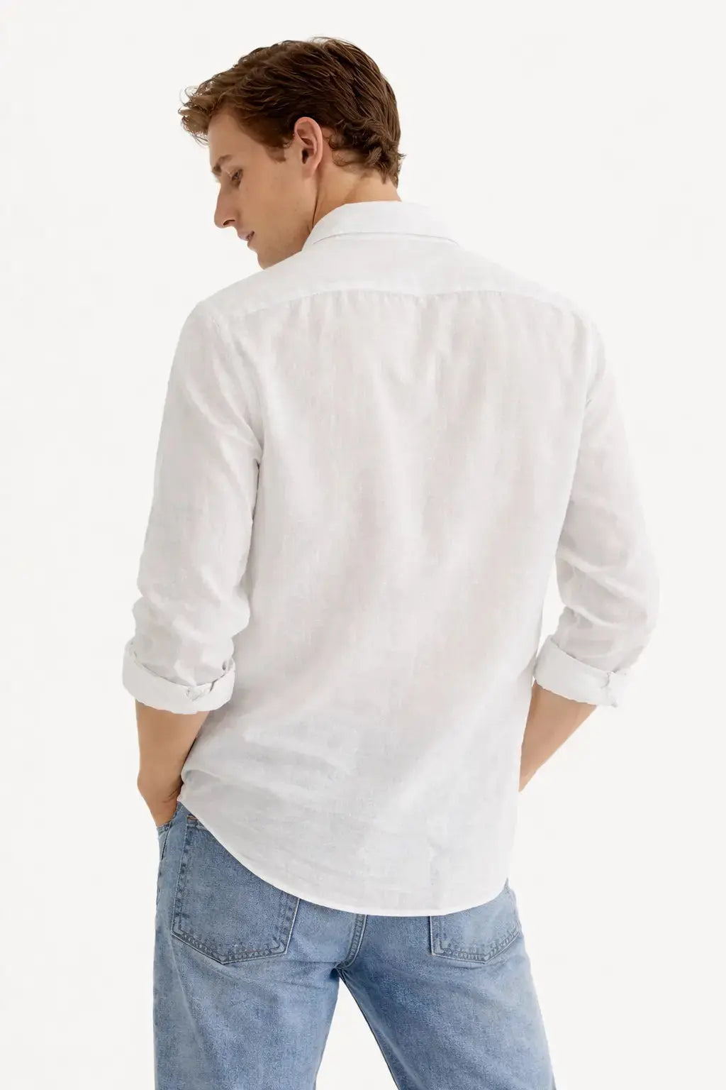 Back view of Men's Casual Shirt, full view