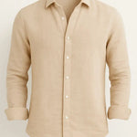 Front view of Beige Men's Casual Shirt