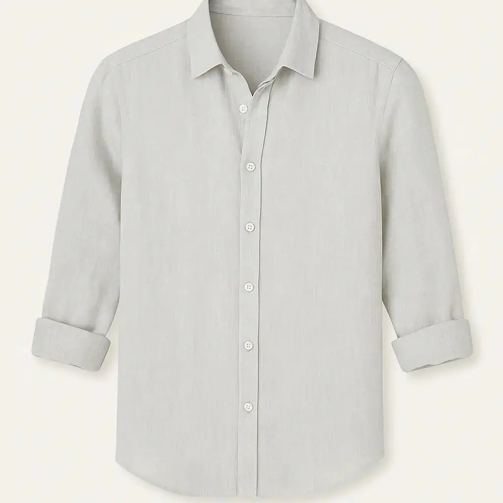 Front view of Gray Men's Casual Shirt