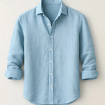 Front view of Sky Blue Men's Casual Shirt