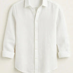 Front view of White Men's Casual Shirt