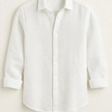 Front view of White Men's Casual Shirt