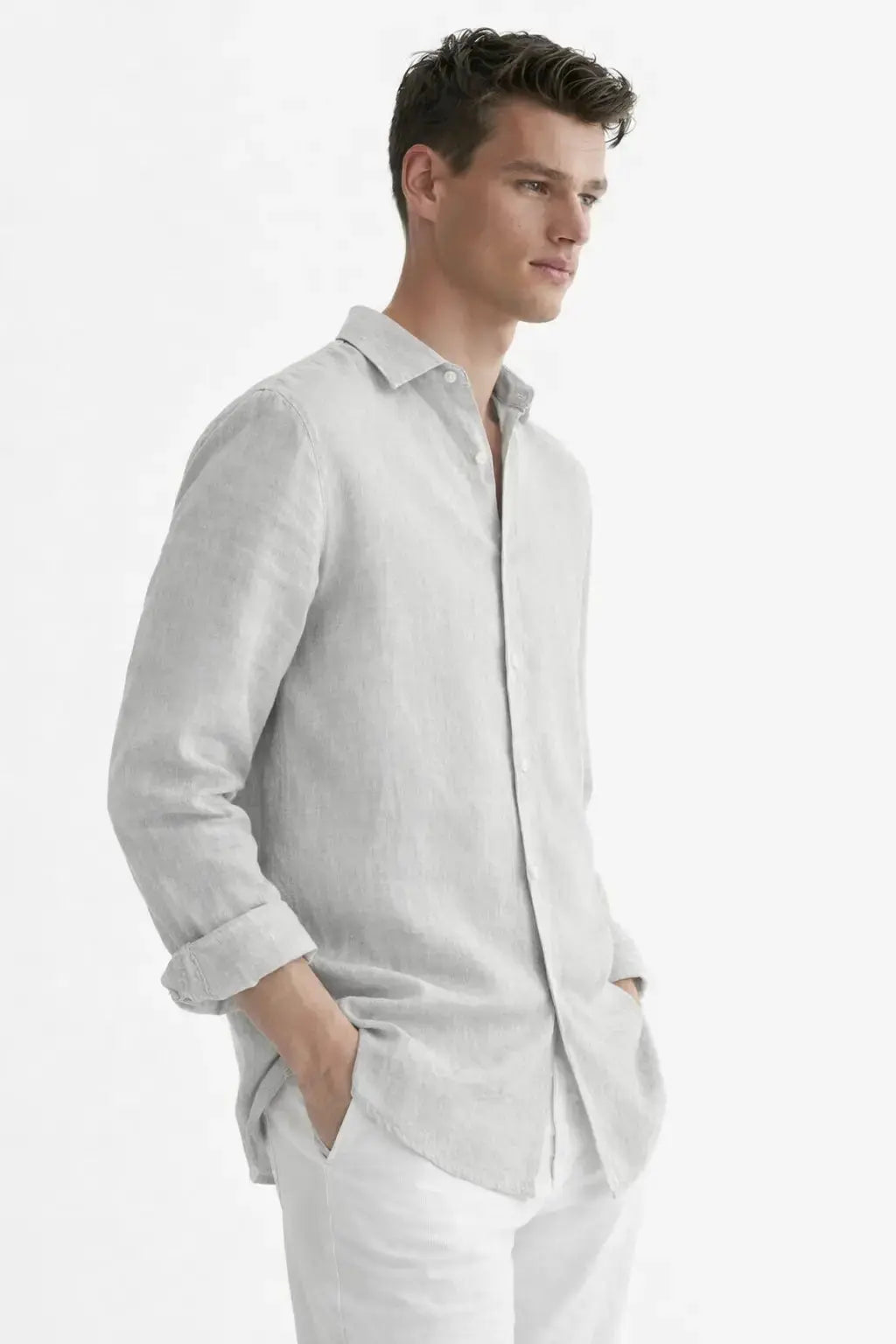 Men's Casual Shirt shown in a lifestyle setting, alternate view