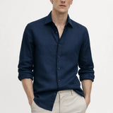 Men's Casual Shirt shown in a lifestyle setting, back angle view