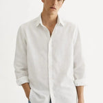 Men's Casual Shirt shown in a lifestyle setting, cropped view