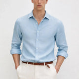 Men's Casual Shirt shown in a lifestyle setting, full length view