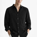 Men's Casual Shirt shown in a lifestyle setting, side angle view
