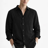 Men's Casual Shirt shown in a lifestyle setting, side angle view