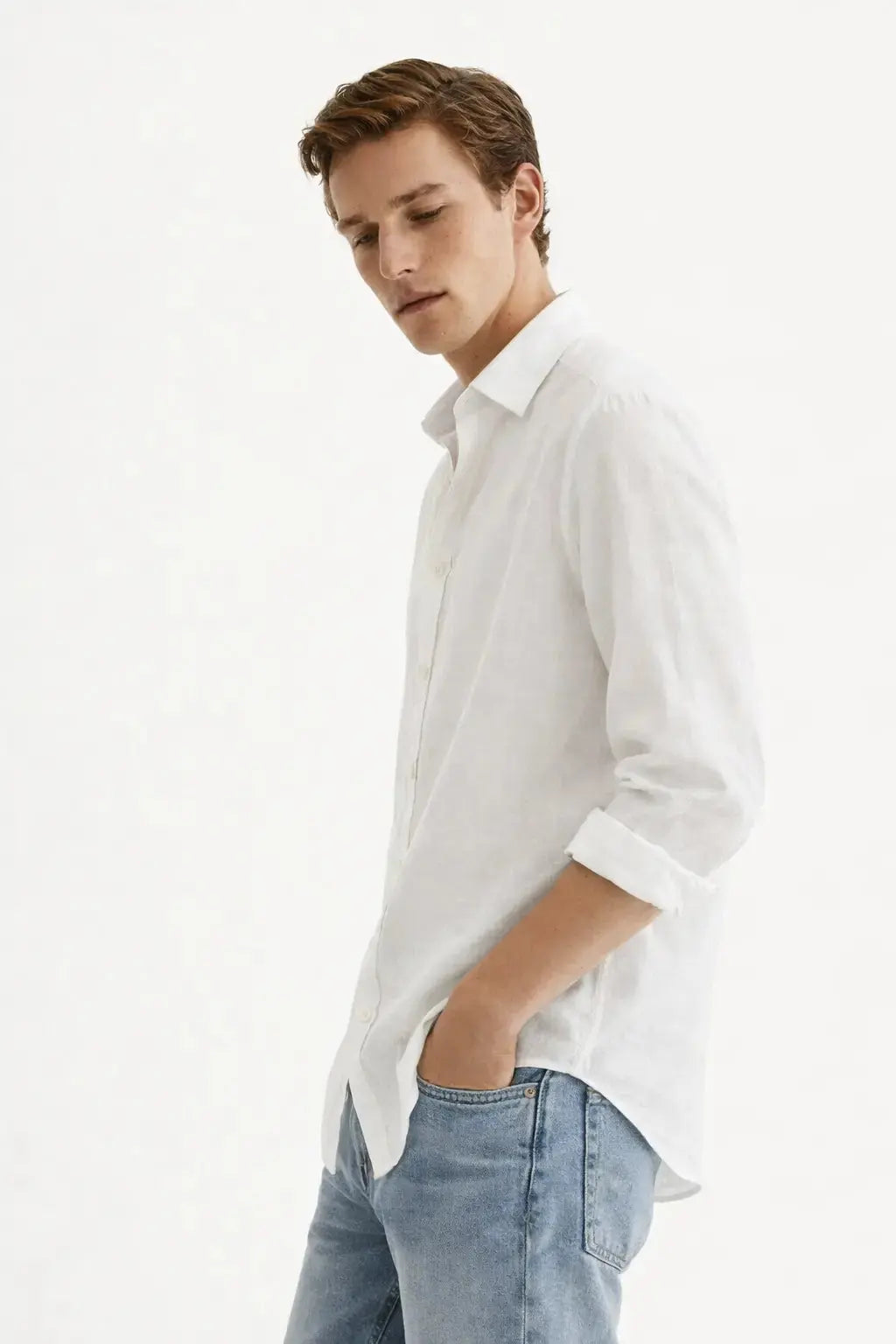 Side view of Men's Casual Shirt, alternate view
