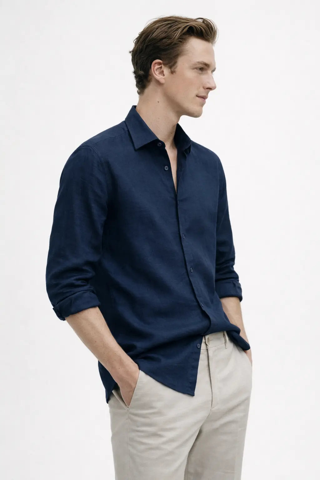 Side view of Men's Casual Shirt, close up