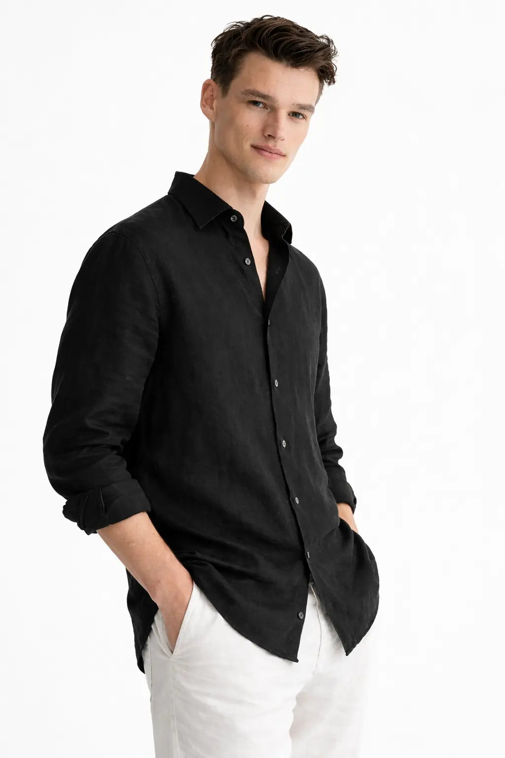 Side view of Men's Casual Shirt, opposite side
