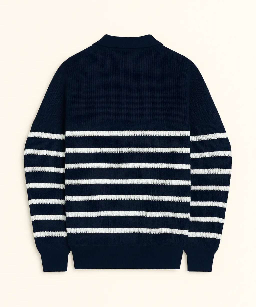 Back view of Merino Half-Zip Sweater