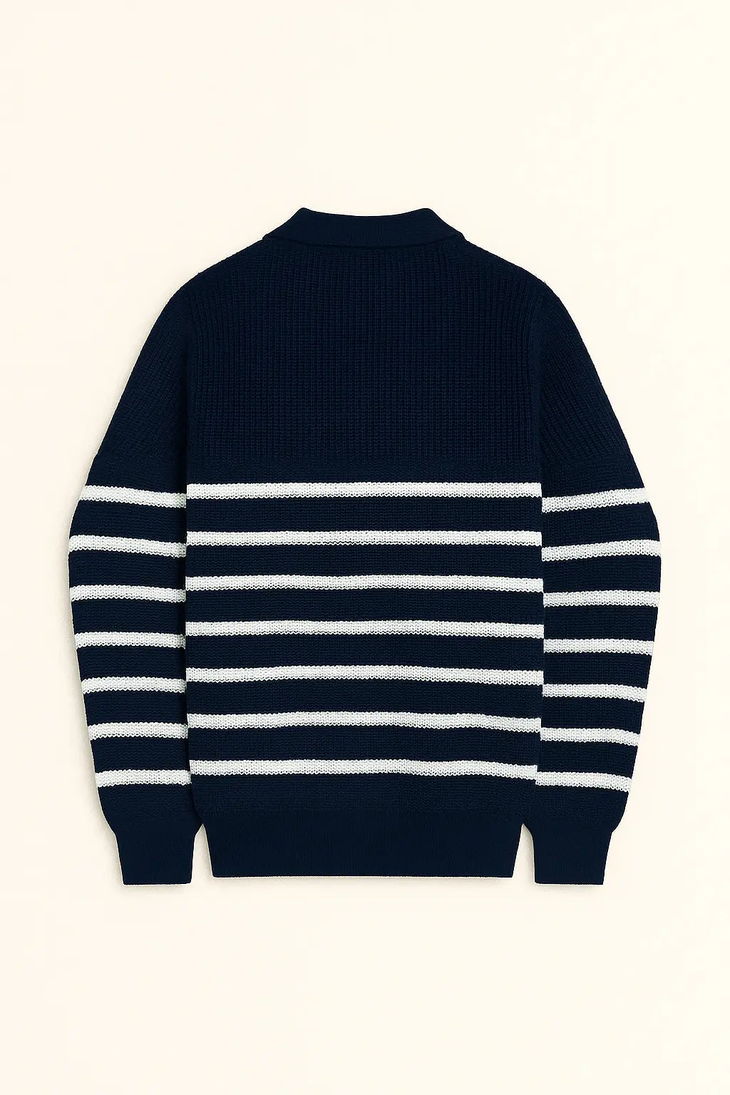 Back view of Merino Half-Zip Sweater