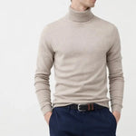 Merino Royal Turtleneck shown in a lifestyle setting