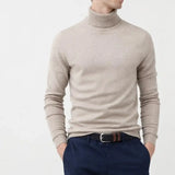 Merino Royal Turtleneck shown in a lifestyle setting