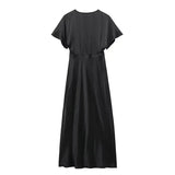Back view of Midnight Silkes Dress