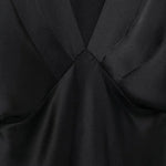 Close-up detail of Midnight Silkes Dress, fabric detail