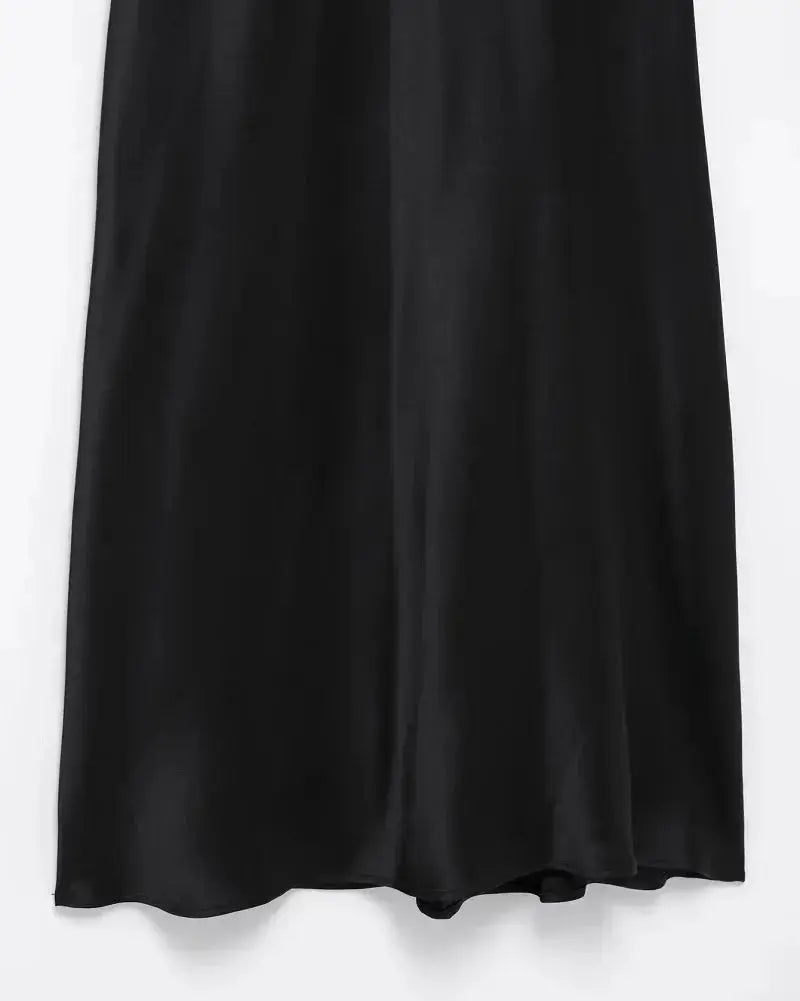 Close-up detail of Midnight Silkes Dress, hardware detail