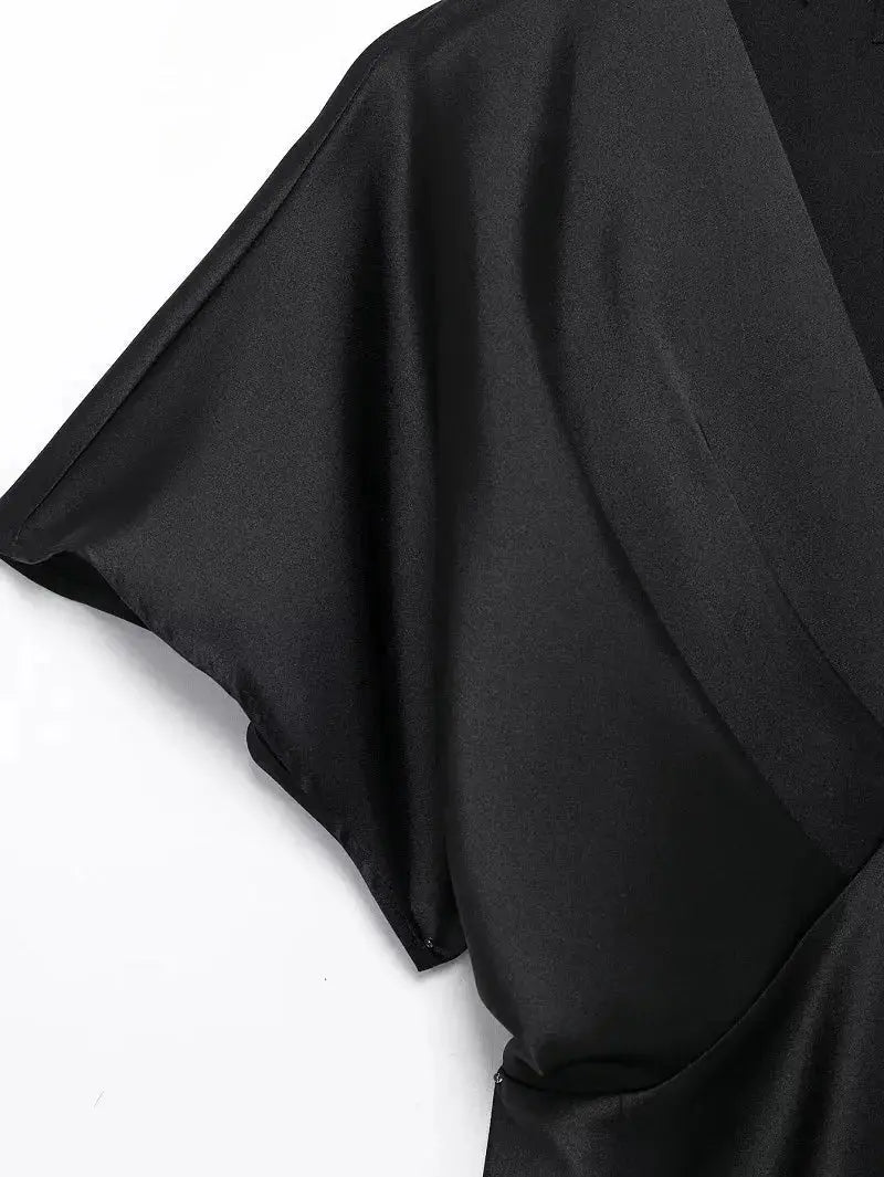 Close-up detail of Midnight Silkes Dress
