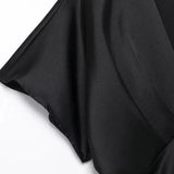 Close-up detail of Midnight Silkes Dress