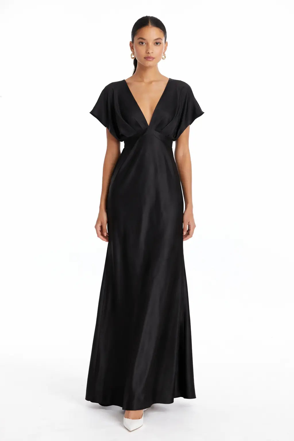 Midnight Silkes Dress shown in a lifestyle setting