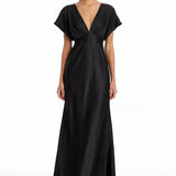 Midnight Silkes Dress shown in a lifestyle setting