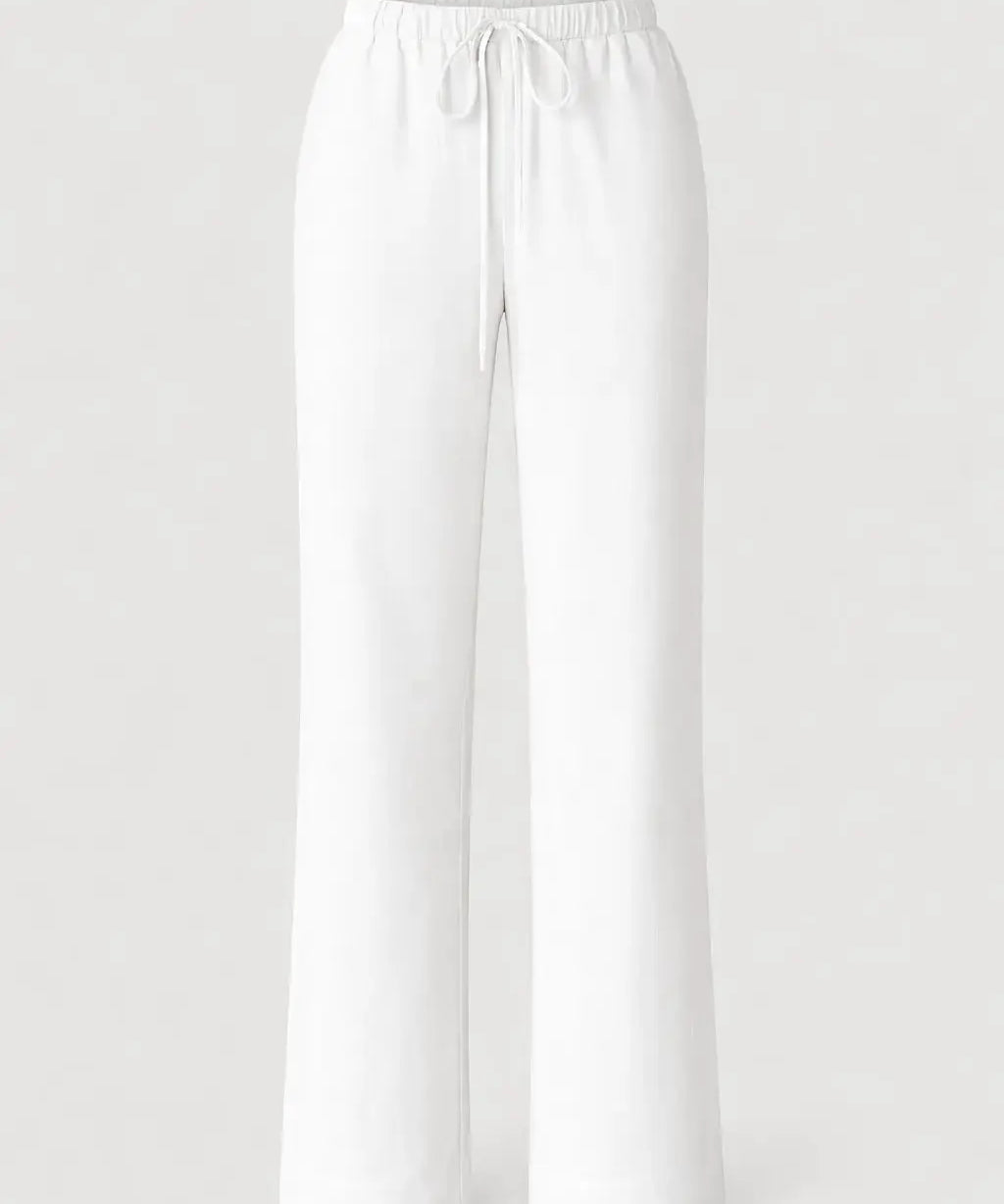Front view of White Mira Coast Pants