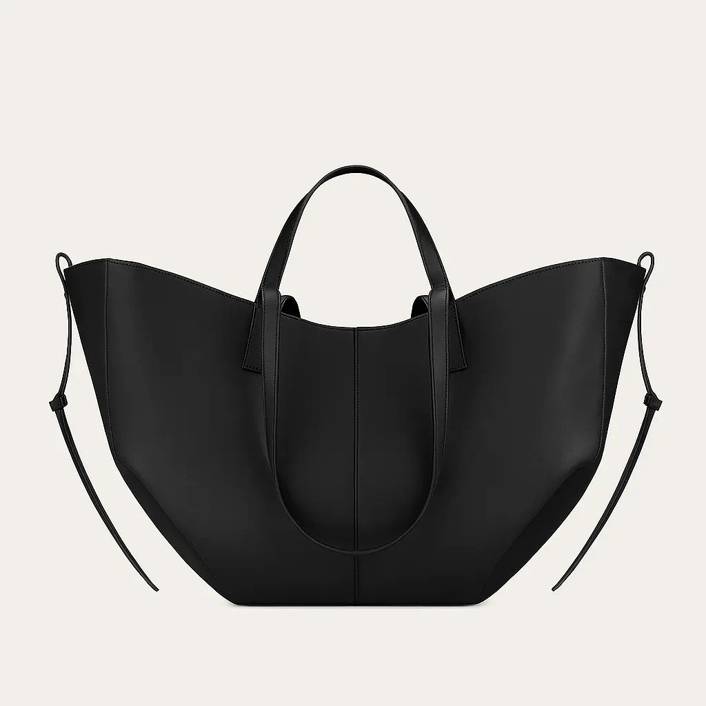 Front view of Black Monarch Tote