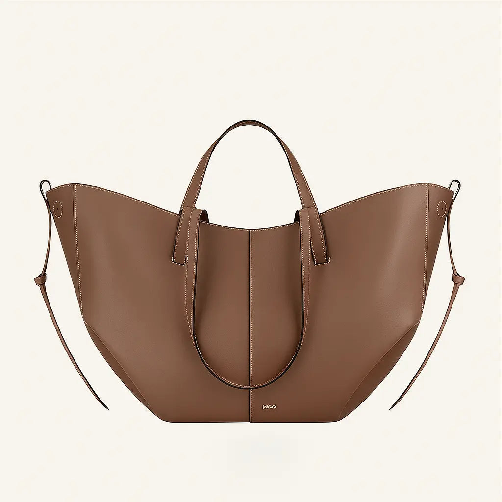 Front view of Brown Monarch Tote