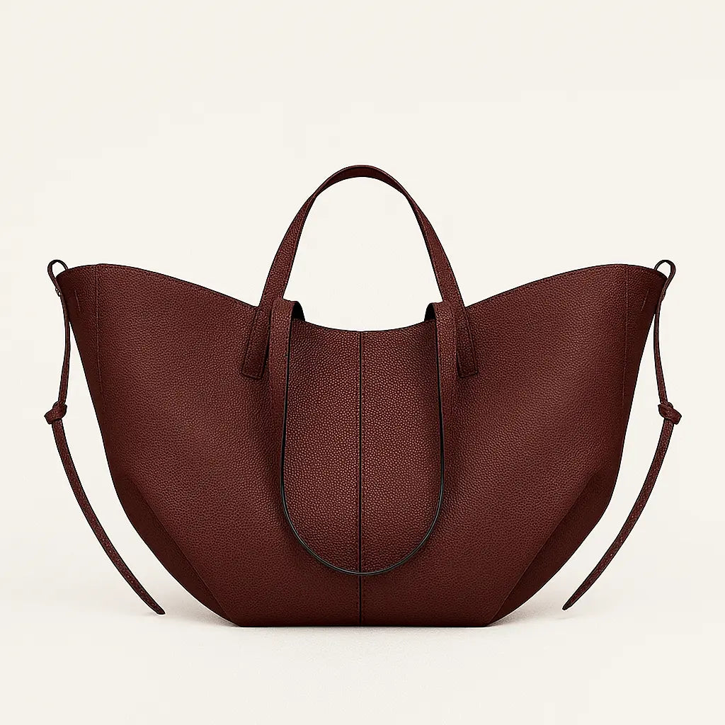 Front view of Cherry Monarch Tote