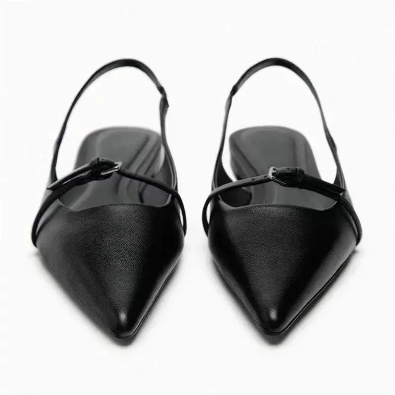 Three-quarter view of Nero Piatto Shoes, alternate view