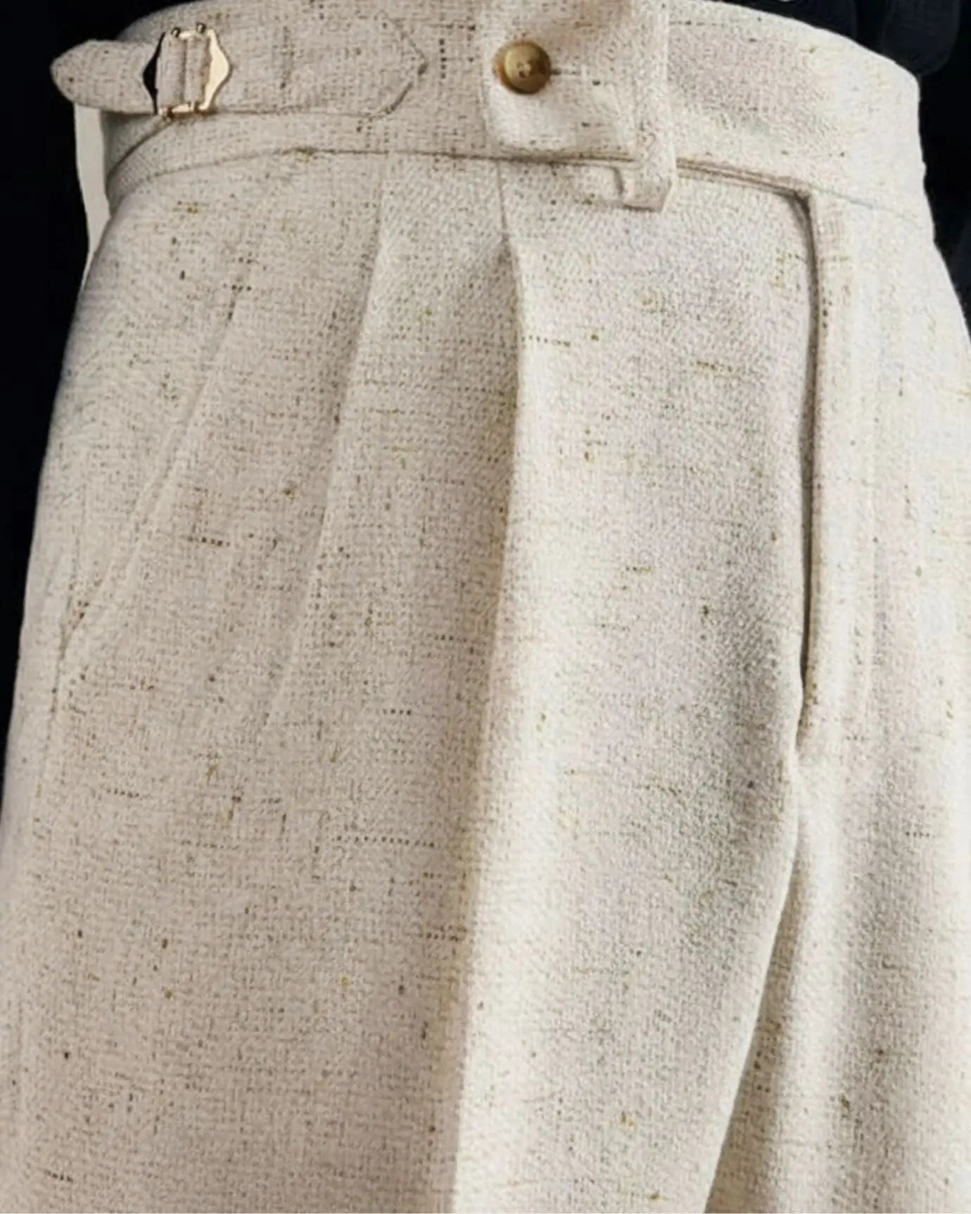 Nice Trousers Limited Edition shown in a lifestyle setting, alternate view