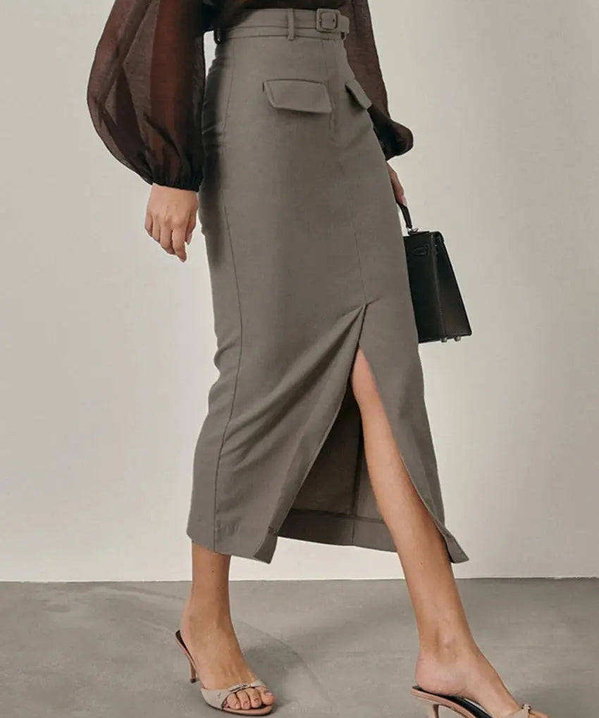 Nina Skirt shown in a lifestyle setting, alternate view