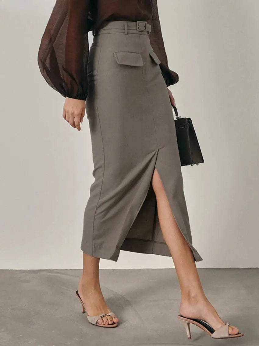 Nina Skirt shown in a lifestyle setting, alternate view