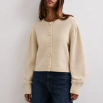 Nivelle Cardigan shown in a lifestyle setting