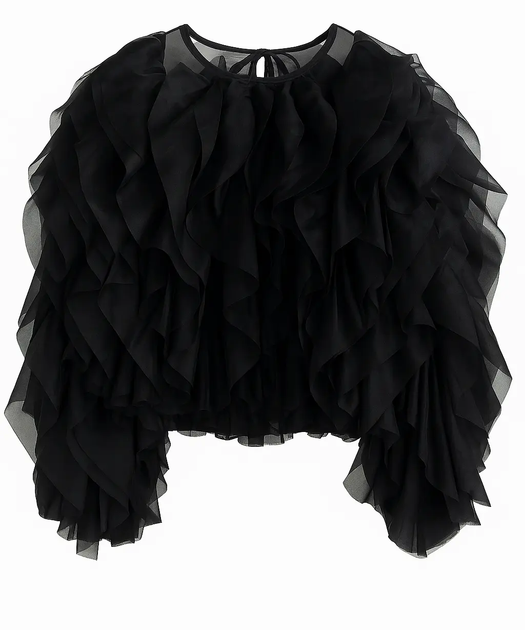 Front view of Black Noelle Blouse