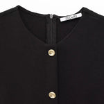Close-up detail of Noir Silhouette Dress