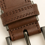 Close-up detail of Nordic Leather Belt