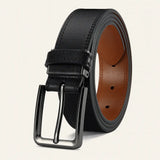 Front view of Black Nordic Leather Belt