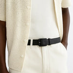 Nordic Leather Belt shown in a lifestyle setting, alternate view