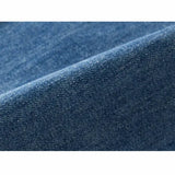 Close-up detail of Nova Waist Jeans, fabric detail