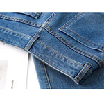 Close-up detail of Nova Waist Jeans