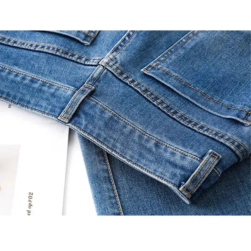 Close-up detail of Nova Waist Jeans