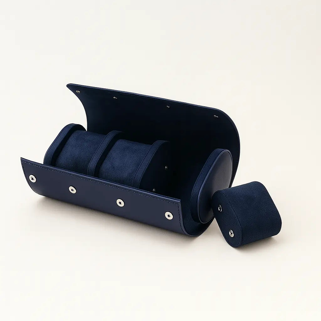 Open Travel Watch Holder showing the interior
