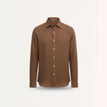 Front view of Khaki Old Money Retro Style Shirt