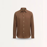 Front view of Khaki Old Money Retro Style Shirt