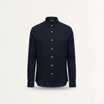 Front view of Navy Blue Old Money Retro Style Shirt